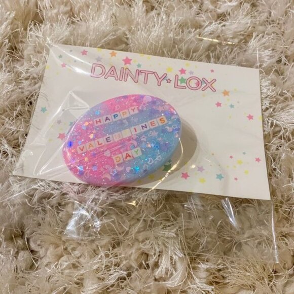 🆕 Dainty Lox OOAK Happy Valentines Day Large Clip NEW